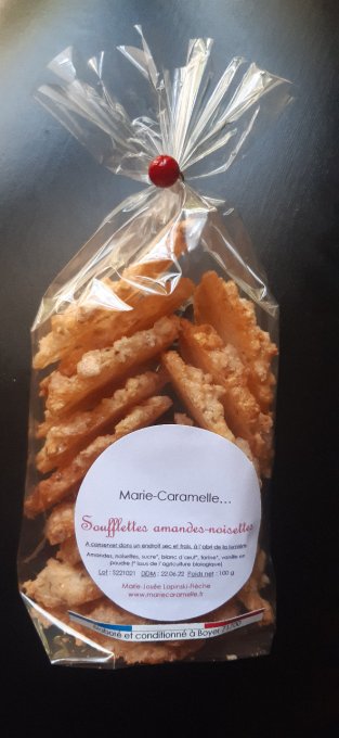 Soufflettes amande-noisette (sachet de 100g.)